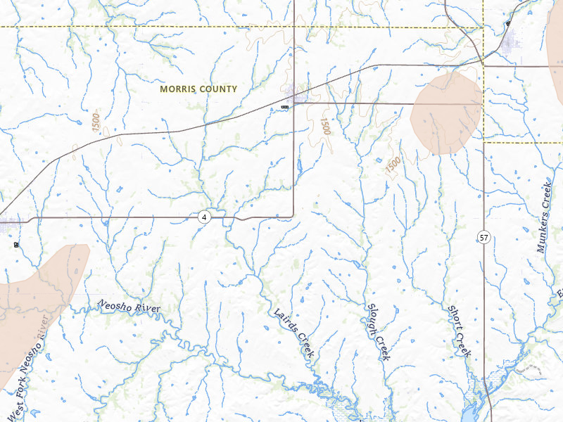 Radar-estimated hail-size map of the storm over Dwight, KS on Mar 6, 2026