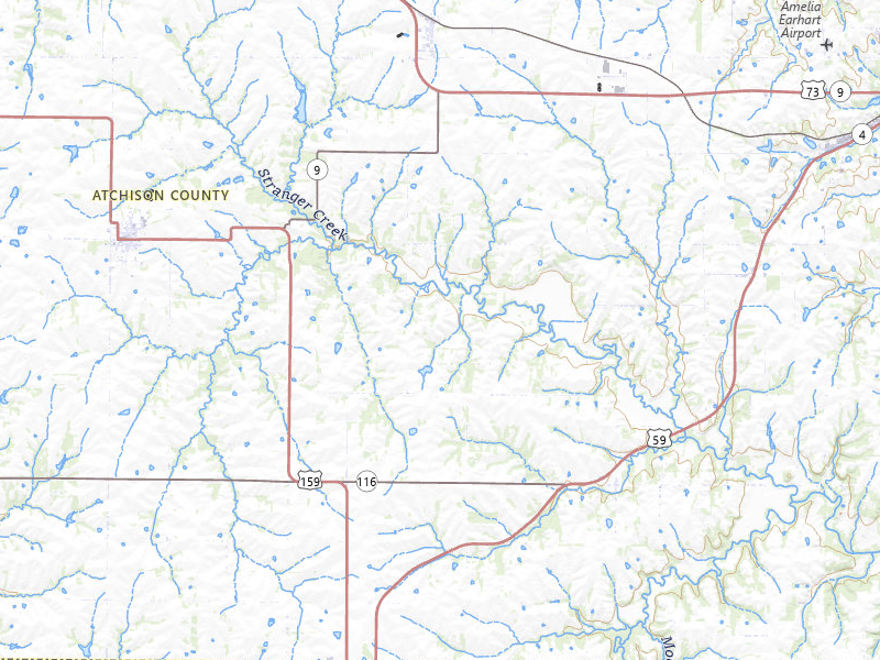 Radar-estimated hail-size map of the storm over Effingham, KS on Mar 31, 2026