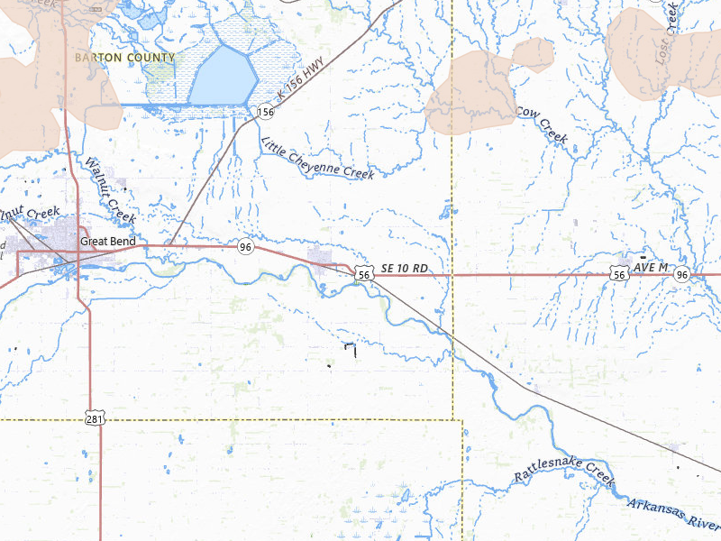 Radar-estimated hail-size map of the storm over Ellinwood, KS on Apr 9, 2026