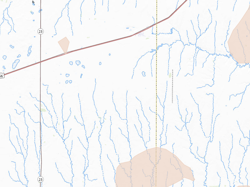 Radar-estimated hail-size map of the storm over Ensign, KS on Jun 9, 2026