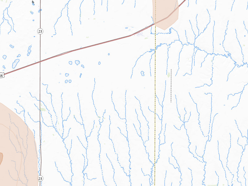 Radar-estimated hail-size map of the storm over Ensign, KS