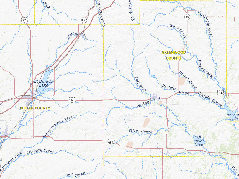Radar-estimated hail-size map of the storm over Eureka, KS on Mar 5, 2026