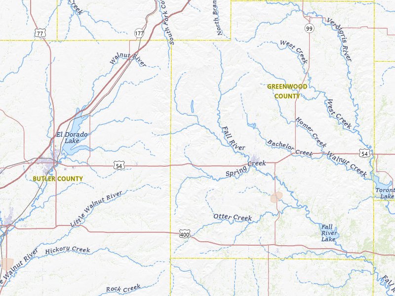 Radar-estimated hail-size map of the storm over Eureka, KS on Mar 6, 2026