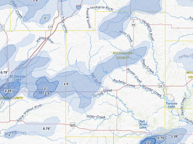NEXRAD radar-signature map of the hail storm over Eureka, KS on May 30, 2026