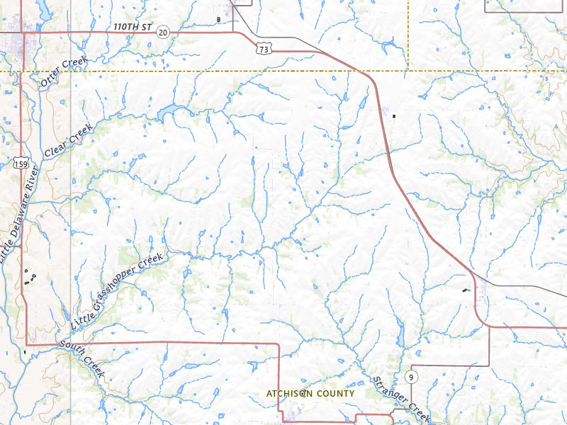 Radar-estimated hail-size map of the storm over Everest, KS on May 16, 2026