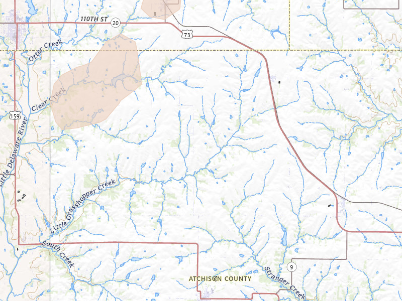Radar-estimated hail-size map of the storm over Everest, KS on Jun 4, 2026