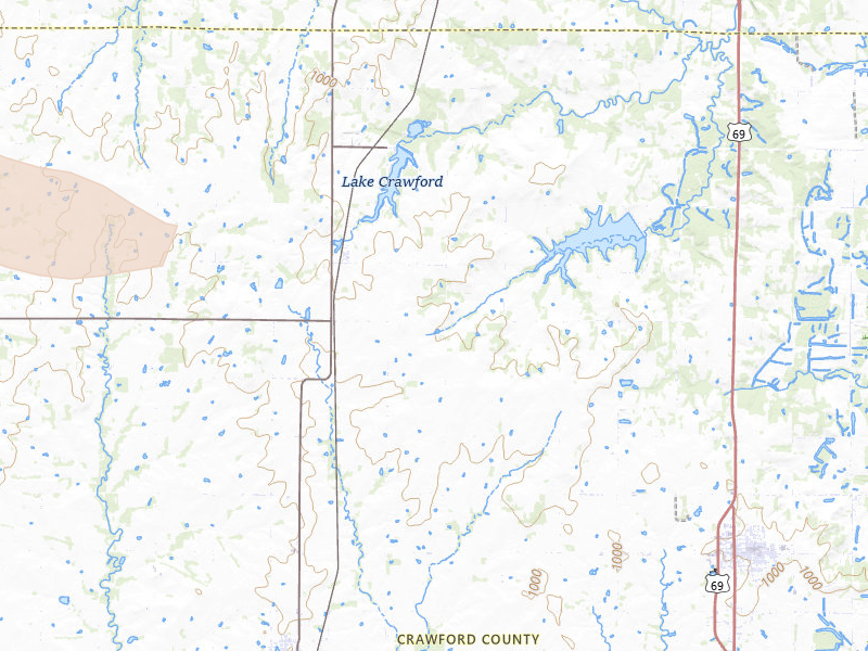 Radar-estimated hail-size map of the storm over Farlington, KS on May 8, 2026