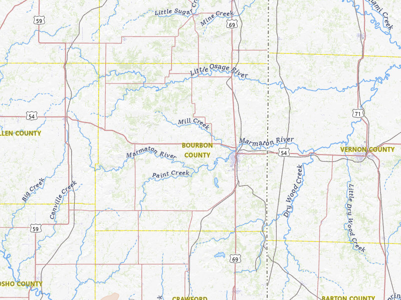 Radar-estimated hail-size map of the storm over Fort Scott, KS on Mar 4, 2026