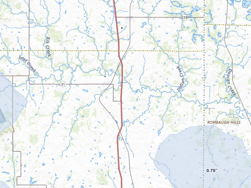 NEXRAD radar-signature map of the hail storm over Fort Scott, KS on May 31, 2026