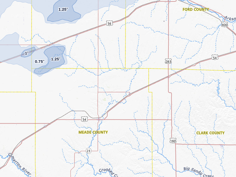 NEXRAD radar-signature map of the hail storm over Fowler, KS on Jun 9, 2026