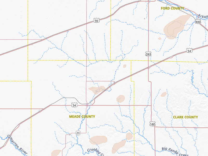 Radar-estimated hail-size map of the storm over Fowler, KS on Jul 9, 2026