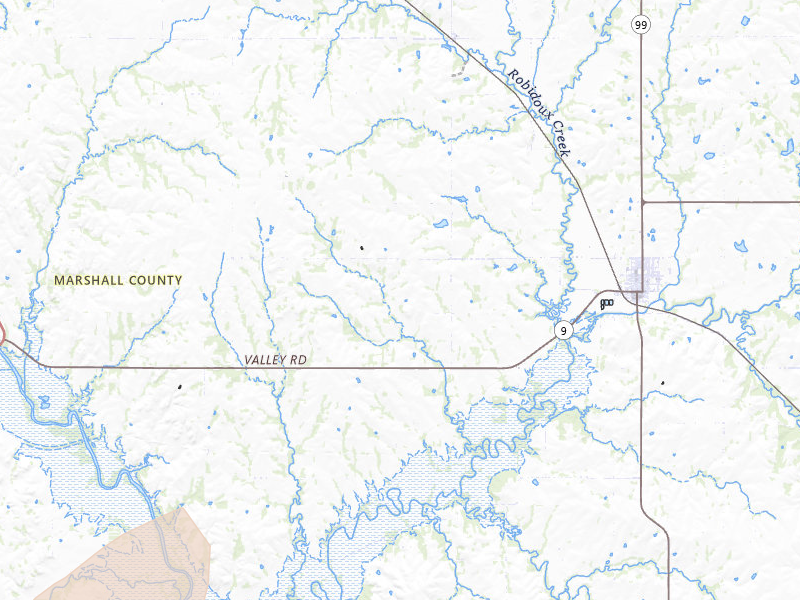Radar-estimated hail-size map of the storm over Frankfort, KS on Mar 5, 2026