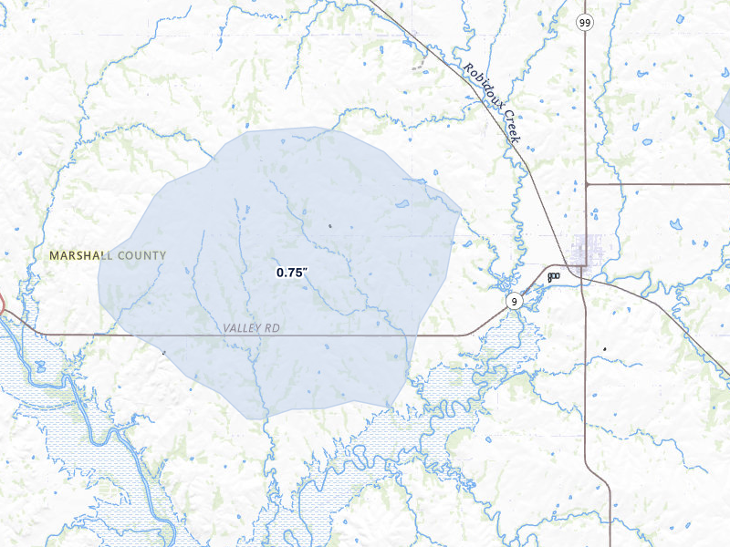 NEXRAD radar-signature map of the hail storm over Frankfort, KS on May 16, 2026