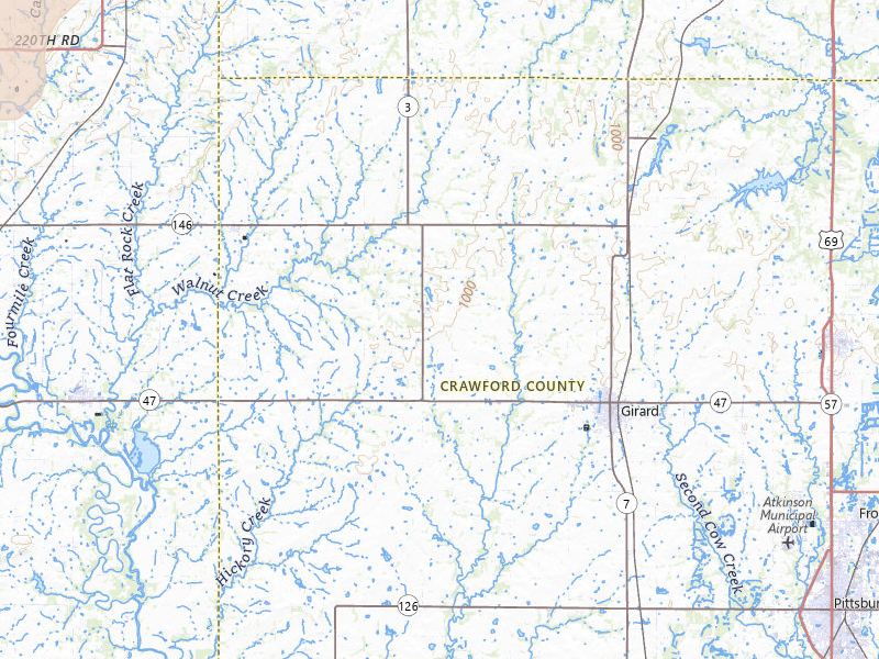 Radar-estimated hail-size map of the storm over Girard, KS on May 31, 2026