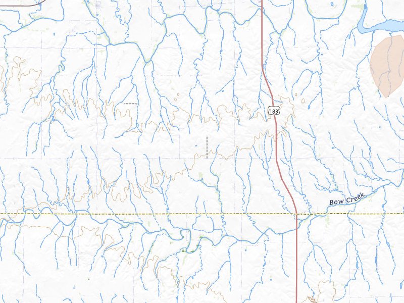 Radar-estimated hail-size map of the storm over Glade, KS on May 16, 2026