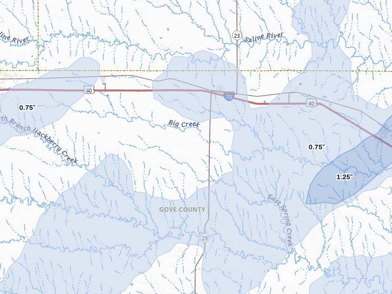 NEXRAD radar-signature map of the hail storm over Grainfield, KS on Apr 26, 2026