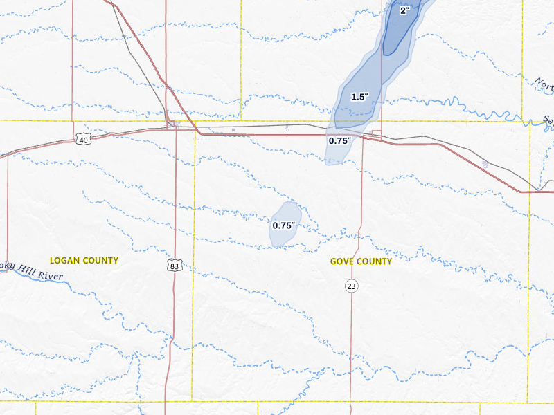 NEXRAD radar-signature map of the hail over Grinnell, KS