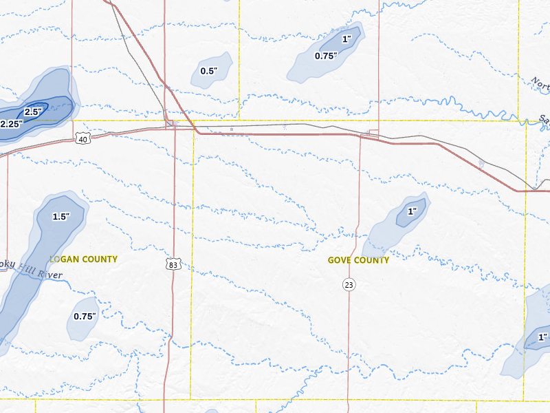 NEXRAD radar-signature map of the hail storm over Grinnell, KS on Jun 1, 2026