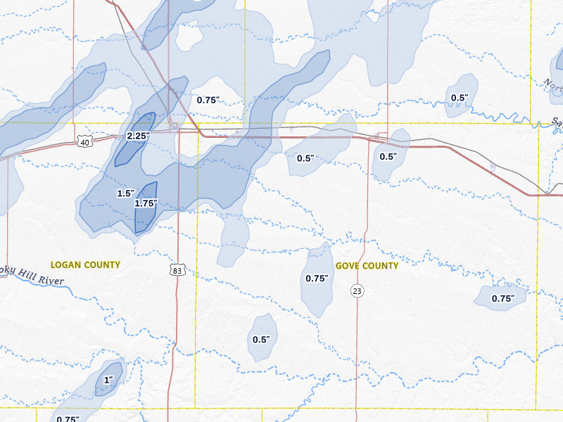NEXRAD radar-signature map of the hail storm over Grinnell, KS on Jun 30, 2026