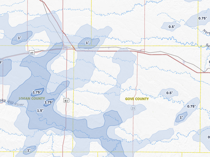 NEXRAD radar-signature map of the hail storm over Grinnell, KS on Jul 3, 2026
