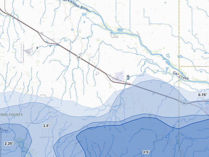 NEXRAD radar-signature map of the hail over Haven, KS