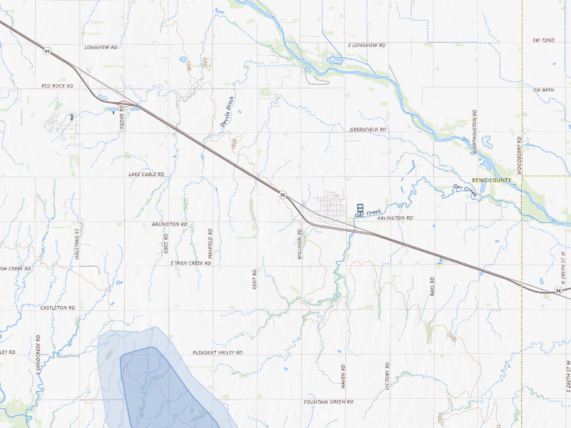NEXRAD radar-signature map of the hail storm over Haven, KS on Aug 14, 2026