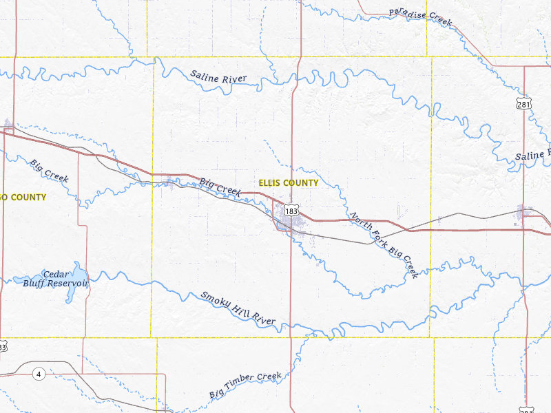 Radar-estimated hail-size map of the storm over Hays, KS on Apr 9, 2026