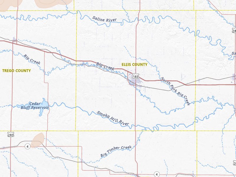 Radar-estimated hail-size map of the storm over Hays, KS on May 16, 2026
