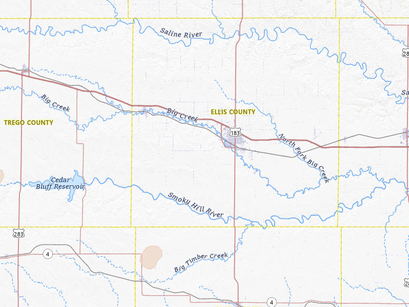 Radar-estimated hail-size map of the storm over Hays, KS on Jun 1, 2026