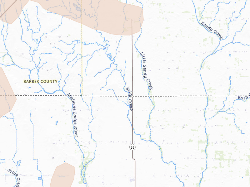 Radar-estimated hail-size map of the storm over Hazelton, KS on Jun 1, 2026