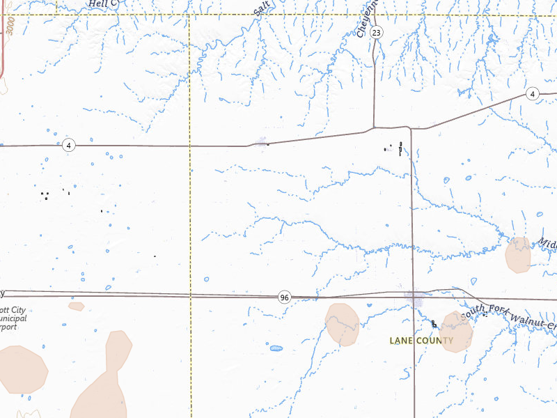 Radar-estimated hail-size map of the storm over Healy, KS on Jun 30, 2026