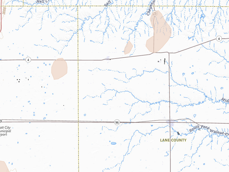 Radar-estimated hail-size map of the storm over Healy, KS on Jul 1, 2026