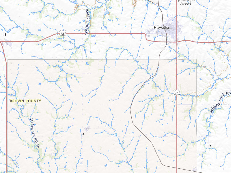 Radar-estimated hail-size map of the storm over Hiawatha, KS on May 17, 2026