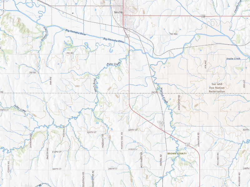NEXRAD radar-signature map of the hail storm over Hiawatha, KS on Aug 19, 2026