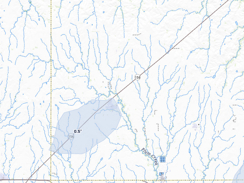 NEXRAD radar-signature map of the hail storm over Holyrood, KS on May 29, 2026