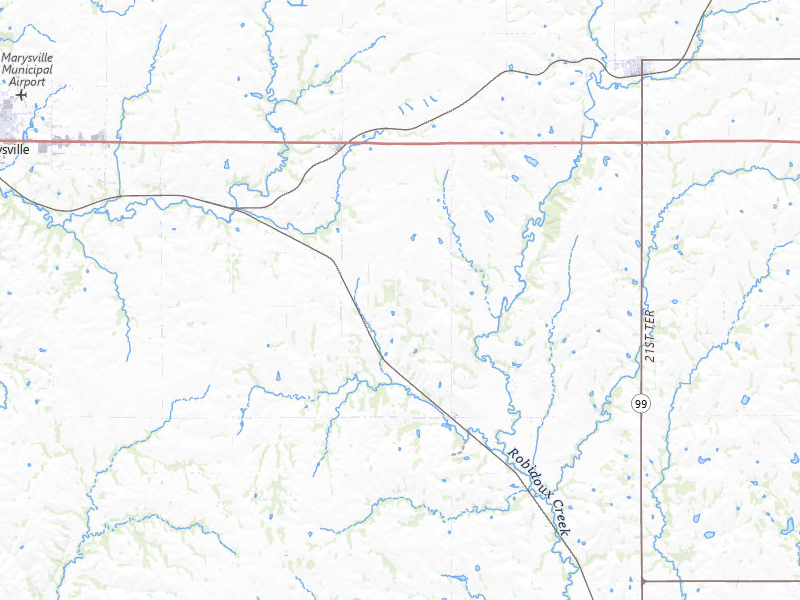 Radar-estimated hail-size map of the storm over Home, KS on Jul 30, 2026