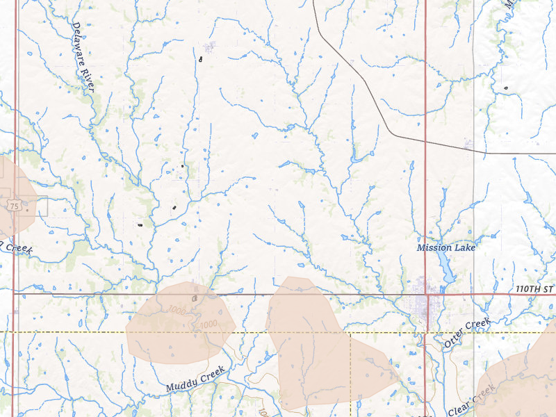 Radar-estimated hail-size map of the storm over Horton, KS on Jun 4, 2026