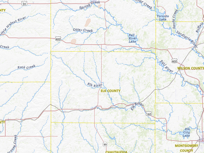 Radar-estimated hail-size map of the storm over Howard, KS on Mar 5, 2026