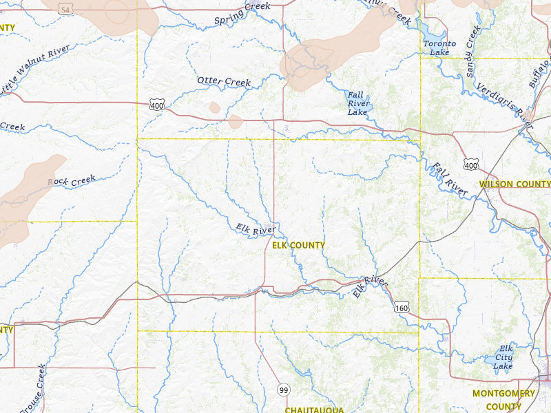 Radar-estimated hail-size map of the storm over Howard, KS on Jun 13, 2026