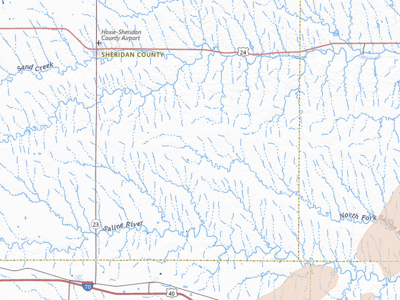 Radar-estimated hail-size map of the storm over Hoxie, KS on Apr 26, 2026
