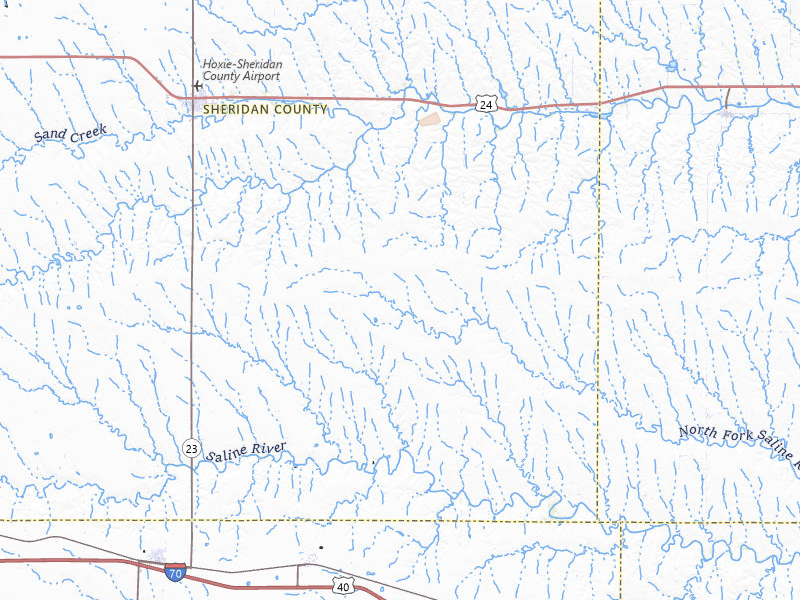 Radar-estimated hail-size map of the storm over Hoxie, KS on Jun 8, 2026
