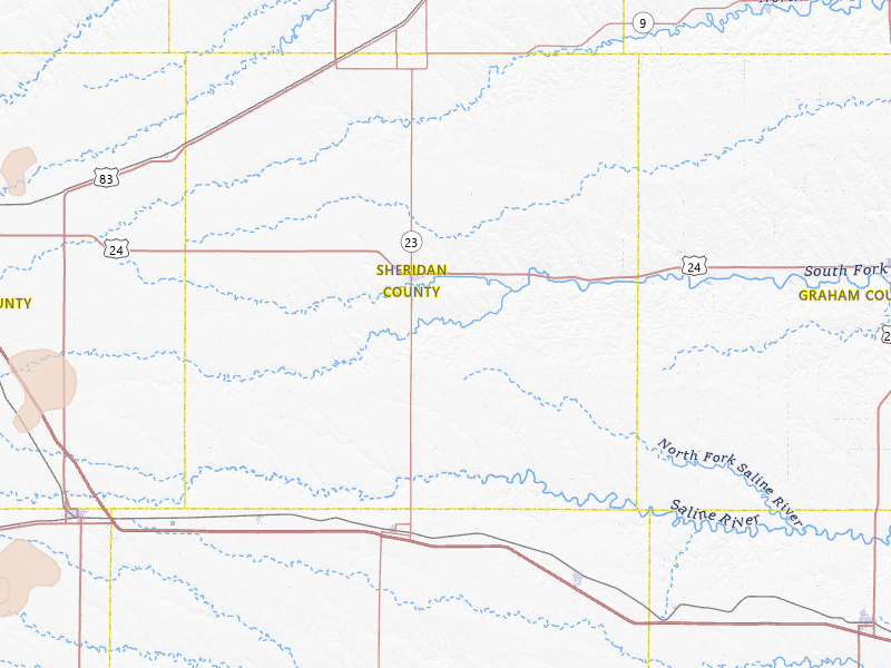 Radar-estimated hail-size map of the storm over Hoxie, KS on Jul 9, 2026