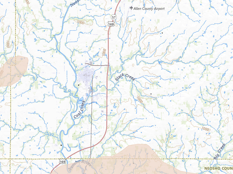 Radar-estimated hail-size map of the storm over Humboldt, KS on May 31, 2026