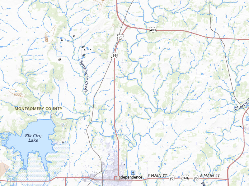 Radar-estimated hail-size map of the storm over Independence, KS on Apr 3, 2026
