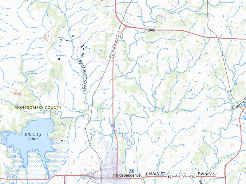 Radar-estimated hail-size map of the storm over Independence, KS on May 4, 2026