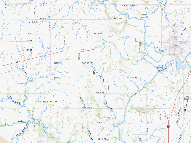 Radar-estimated hail-size map of the storm over Iola, KS on May 30, 2026