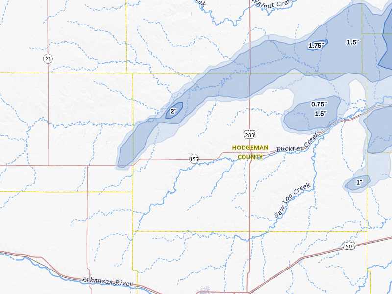 NEXRAD radar-signature map of the hail storm over Jetmore, KS on May 17, 2026
