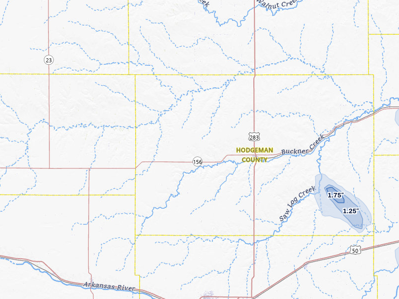 NEXRAD radar-signature map of the hail storm over Jetmore, KS on Jun 25, 2026