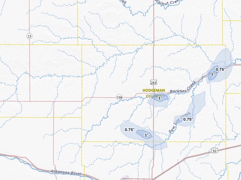 NEXRAD radar-signature map of the hail storm over Jetmore, KS on Jun 26, 2026