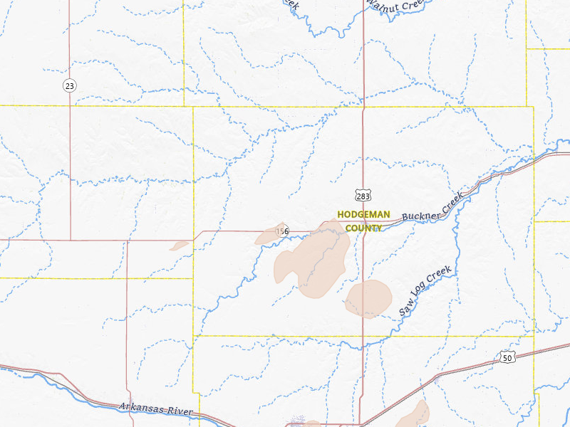 Radar-estimated hail-size map of the storm over Jetmore, KS on Jul 23, 2026
